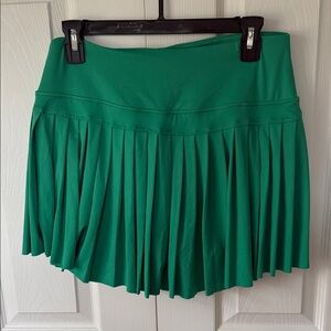Green Pleated Women's Skirt